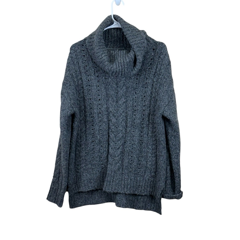Smartwool Moon Ridge Boyfriend Sweater Wool Blend Cable Knit Cowl Women's Size S